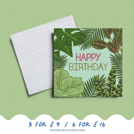 'Happy Birthday' Plants Card