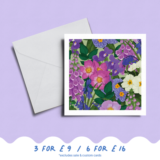 'Woodland Wildflowers' Card