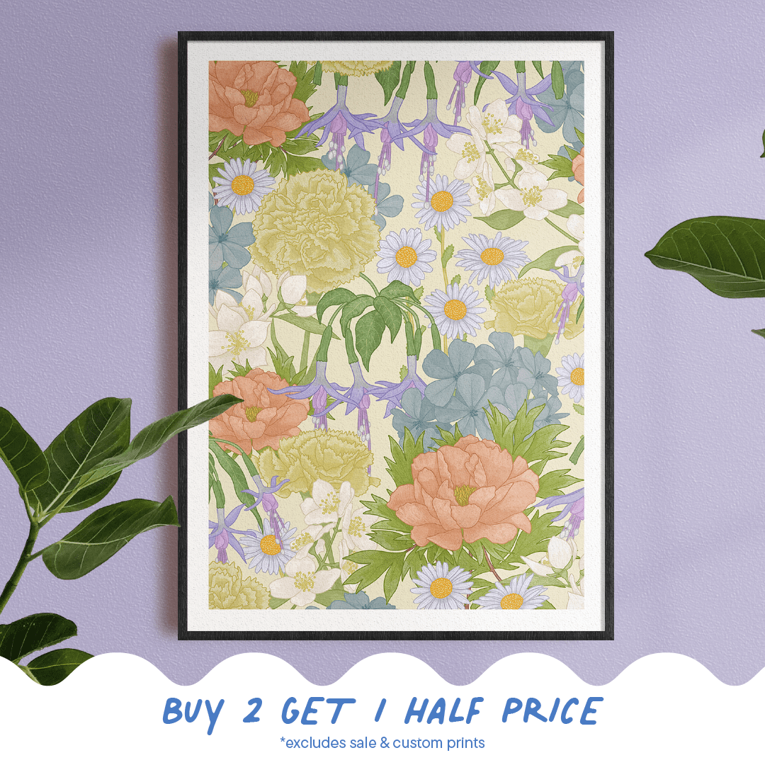 'Pastel Floral' Print